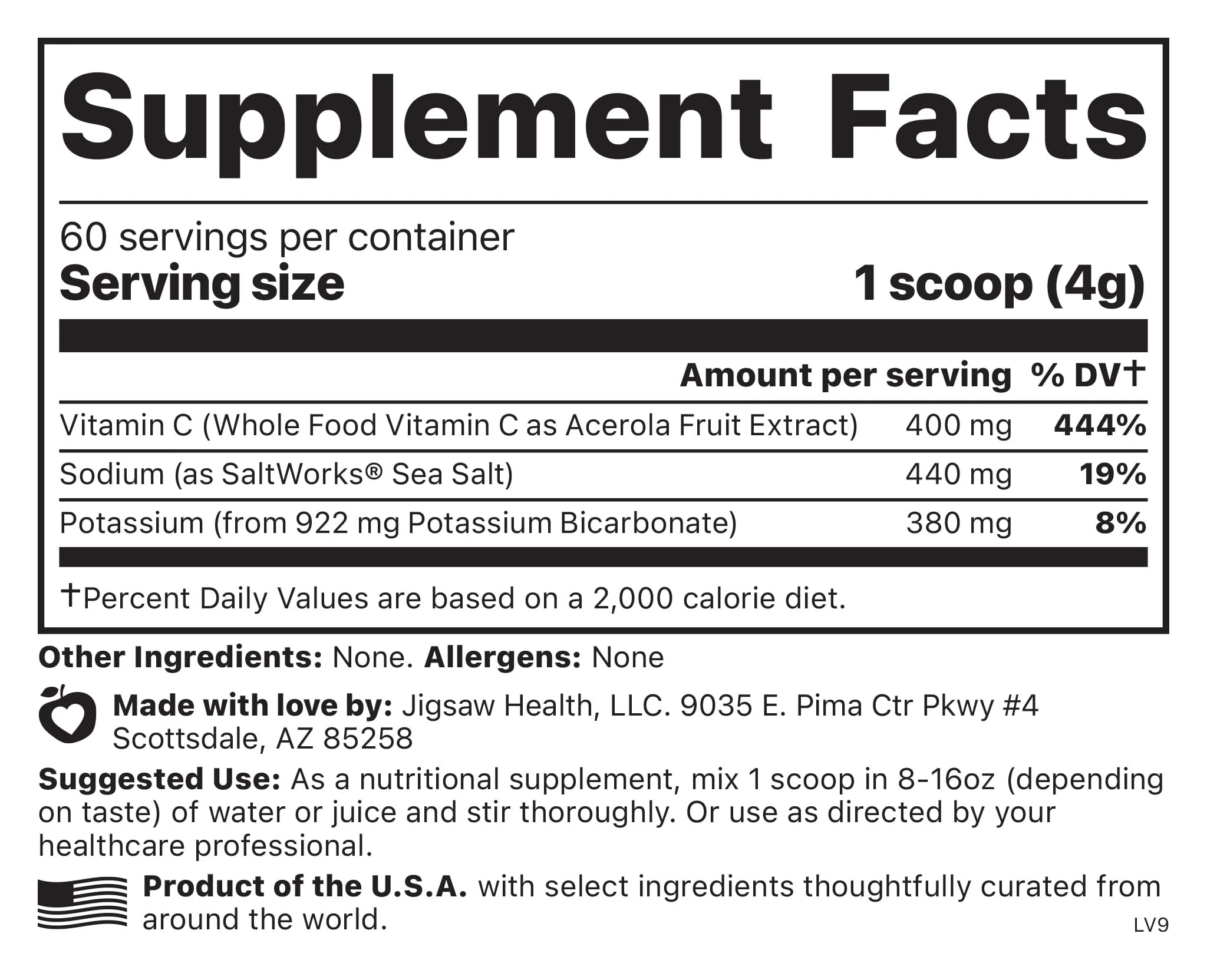 jigsaw health adrenal cocktail ingredients